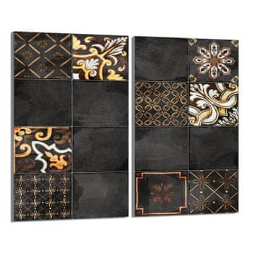 shumee Steklena zaščitna plošča za štedilnik 2x30x52 Mosaic