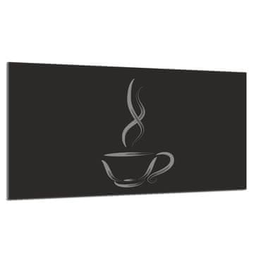 shumee Steklena zaščita za kuhalno ploščo 90x52 Coffee