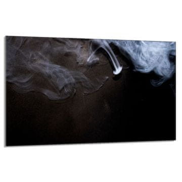 shumee Steklena zaščitna plošča za peč 80x52 Smoke