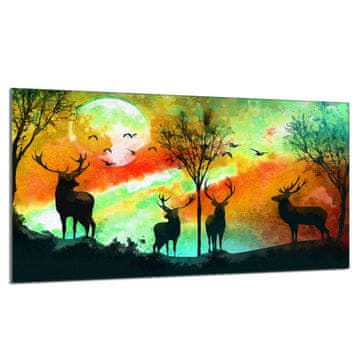 shumee Steklena zaščitna plošča za štedilnik 90x52 Deer