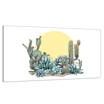 shumee Steklena zaščita za kuhalno ploščo 90x52 Cactus