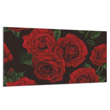 shumee Steklena zaščita za kuhalno ploščo 90x52 Roses