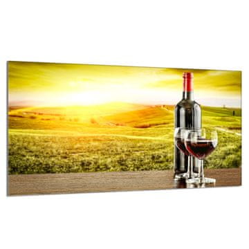 shumee Steklena zaščita za kuhalno ploščo 90x52 Vino
