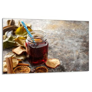 shumee Steklena zaščitna plošča za štedilnik 80x52 Food