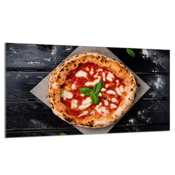 shumee Steklena zaščitna plošča za štedilnik 90x52 Pizza