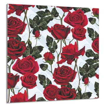 shumee STEKLENA PLOŠČA ZA KUHINJO 60x65 Roses