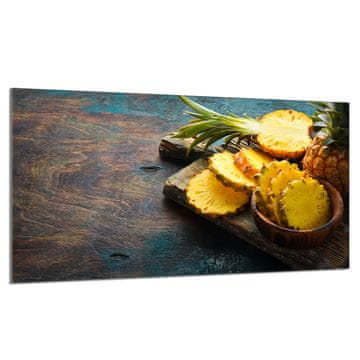 shumee Steklena zaščita za kuhalno ploščo 90x52 Ananas