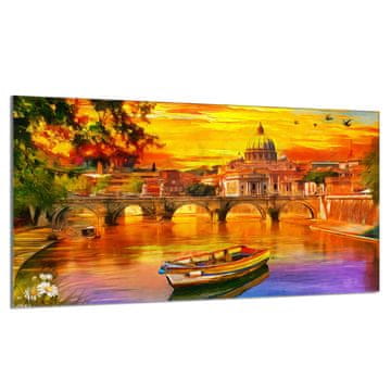 shumee Steklena zaščitna plošča za štedilnik 90x52 Boat