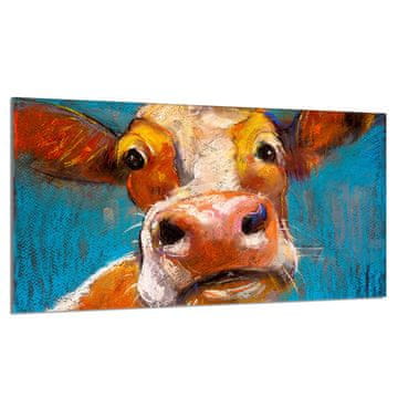 shumee Steklena zaščitna plošča za štedilnik 90x52 Cow