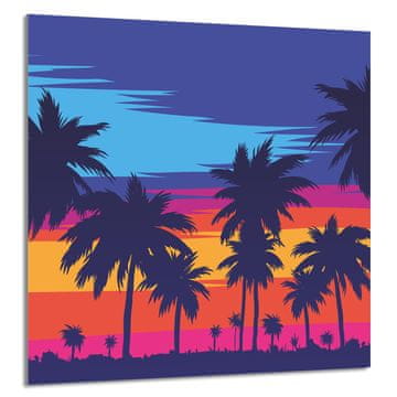 shumee STEKLENA PLOŠČA ZA KUHINJO 60x65 Palme