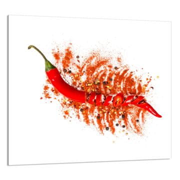 shumee STEKLENA PLOŠČA ZA KUHINJO 65x60 Chilli
