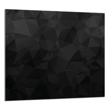 shumee STEKLENA PLOŠČA ZA KUHINJO 65x60 Črna