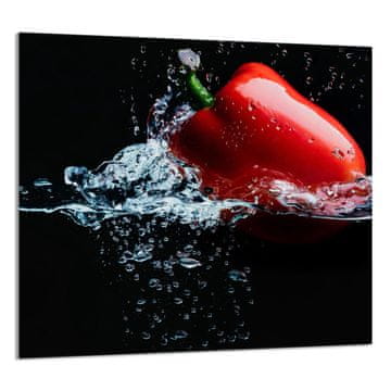 shumee STEKLENA PLOŠČA ZA KUHINJO 65x60 Paprika