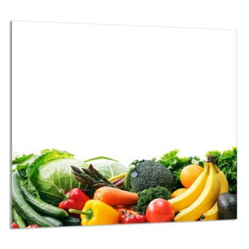 shumee STEKLENA PLOŠČA ZA KUHINJO 65x60 Zelenjava