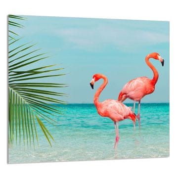 shumee STEKLENA PLOŠČA ZA KUHINJO 65x60 Flamingo