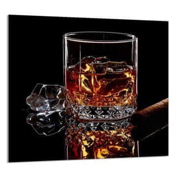 shumee STEKLENA PLOŠČA ZA KUHINJO 65x60 Whiskey