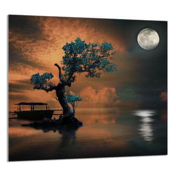 shumee STEKLENA PLOŠČA ZA KUHINJO 65x60 Drevo