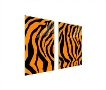 shumee ZAŠČITNA STEKLENA PLOŠČA ZA KUHINJO 65x52 TIGER