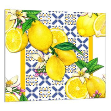 shumee STEKLENA PLOŠČA ZA KUHINJO 65x60 Limone