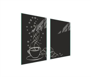 shumee STEKLENI ZAŠČITNI KROŽNIK ZA KUHINJO 65x52 COFFEE