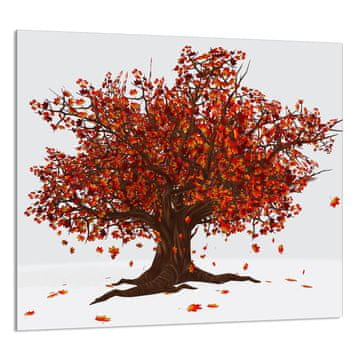 shumee STEKLENA PLOŠČA ZA KUHINJO 65x60 Drevo
