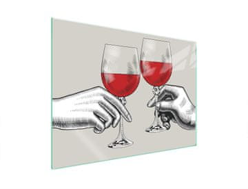 shumee STEKLENA ZAŠČITNA PLOŠČA ZA ŠTEDILNIK 70x52 ZA VINO