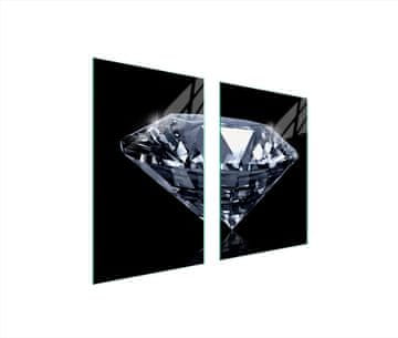 shumee ZAŠČITNA STEKLENA KROŽNIK ZA KUHINJO 65x52 DIAMOND