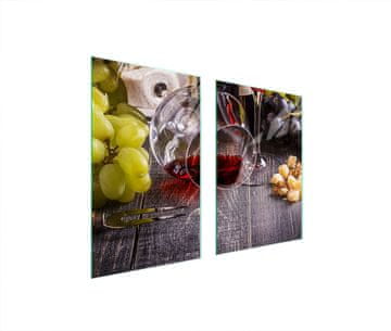 shumee ZAŠČITNI KROŽNIK IZ STEKLENA ZA KUHINJO 65x52 ZA VINO