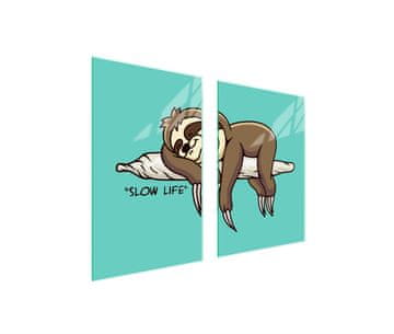 shumee ZAŠČITNA STEKLENA KROŽNIK ZA KUHINJO 65x52 SLOTH