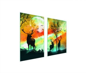 shumee ZAŠČITNA STEKLENA KROŽNIK ZA KUHINJO 65x52 DEER