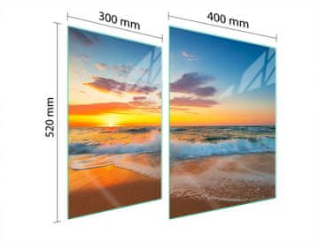 shumee STEKLENA ZAŠČITNA PLOŠČA ZA ŠTEDILNIK 70x52 SEA