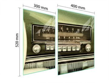shumee STEKLENA ZAŠČITNA PLOŠČA ZA ŠTEDILNIK 70x52 RADIO