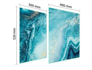 shumee STEKLENA ZAŠČITNA PLOŠČA ZA ŠTEDILNIK 70x52 MARMOR