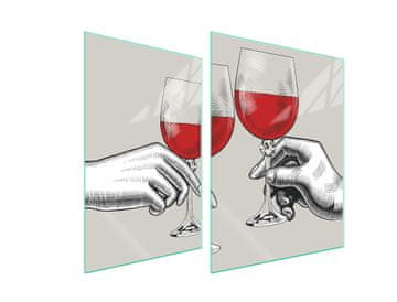 shumee STEKLENA ZAŠČITNA PLOŠČA ZA ŠTEDILNIK 70x52 ZA VINO