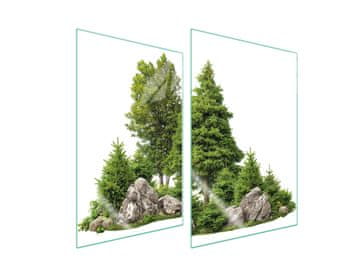 shumee ZAŠČITNA STEKLENA PLOŠČA ZA KUHINJO 2x35x52 TREE