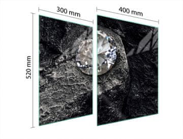 shumee STEKLENA ZAŠČITNA PLOŠČA ZA ŠTEDILNIK 70x52 DIAMOND