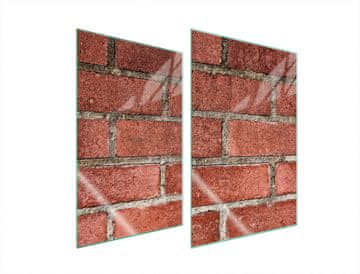 shumee ZAŠČITNA STEKLENA PLOŠČA ZA KUHINJO 2x35x52 BRICK