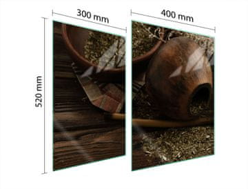 shumee STEKLENA ZAŠČITNA PLOŠČA ZA ŠTEDILNIK 70x52 YERBA