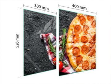 shumee STEKLENA ZAŠČITNA PLOŠČA ZA ŠTEDILNIK 70x52 PICA