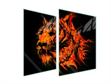shumee STEKLENA ZAŠČITNA PLOŠČA ZA ŠTEDILNIK 70x52 TIGER