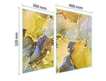 shumee STEKLENA ZAŠČITNA PLOŠČA ZA ŠTEDILNIK 70x52 MARMOR
