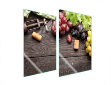 shumee STEKLENI ZAŠČITNI KROŽNIK ZA KUHINJO 2x35x52 SADJE