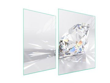 shumee STEKLENA ZAŠČITNA PLOŠČA ZA ŠTEDILNIK 70x52 DIAMOND