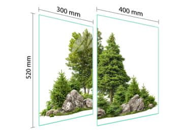 shumee STEKLENA ZAŠČITNA PLOŠČA ZA ŠTEDILNIK 70x52 TREE