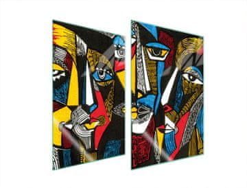 shumee ZAŠČITNA STEKLENA KROŽNIKA ZA KUHINJO 2x35x52 POP ART.