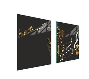 shumee STEKLENA ZAŠČITNA PLOŠČA ZA ŠTEDILNIK 85x52 MUSIC