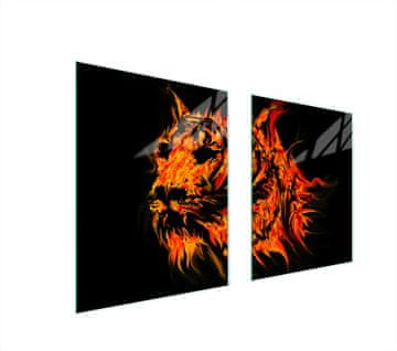 shumee STEKLENA ZAŠČITNA PLOŠČA ZA ŠTEDILNIK 85x52 TIGER