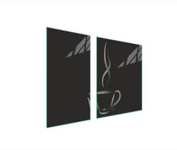 shumee STEKLENA ZAŠČITNA PLOŠČA ZA ŠTEDILNIK 90x52 COFFEE