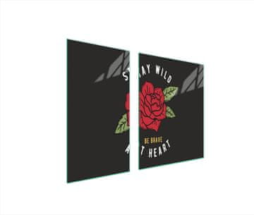 shumee STEKLENA ZAŠČITNA PLOŠČA ZA ŠTEDILNIK 90x52 ROSE