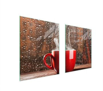 shumee STEKLENA ZAŠČITNA PLOŠČA ZA ŠTEDILNIK 85x52 COFFEE